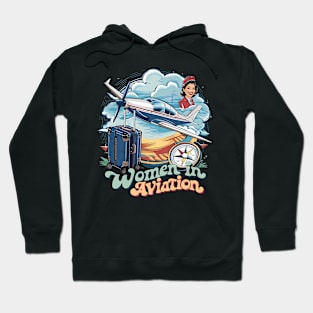 women in aviation. airplane lovers Hoodie